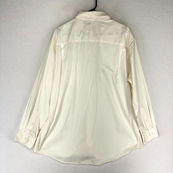 Club Room Easy Care White Button Down Shirt Mens Size XL 17 1/2 / 34/35 - Picture 6 of 8